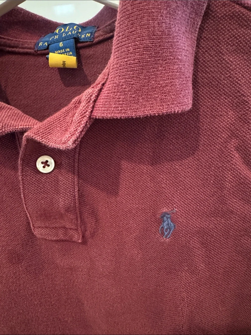Ralph Lauren Kids Burgundy Polo Shirt